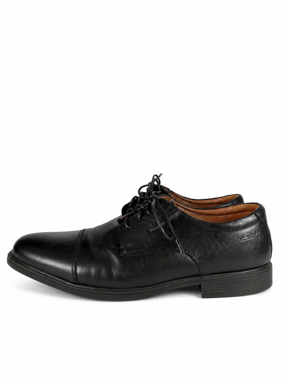 Clarks Tilden Cap Men's Size 8.5W Leather Cap Toe Oxford Dress Shoes